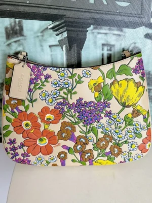 Coach CR162 Penelope Shoulder Bag With Floral Print IN Ivory Multi