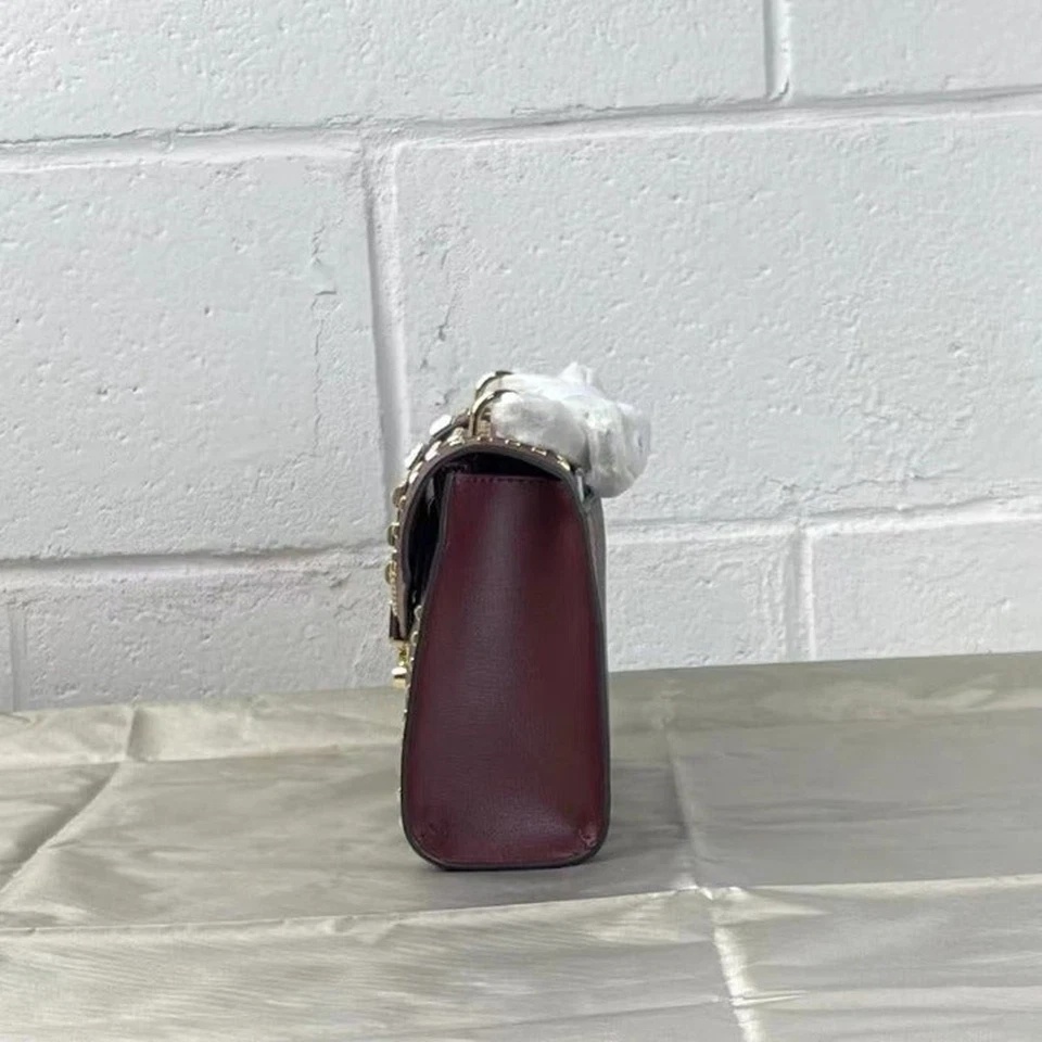 Michael Kors Rose 35F1GX0L2B Medium Flap Shldr Messenger Bag In Merlot - Image 3