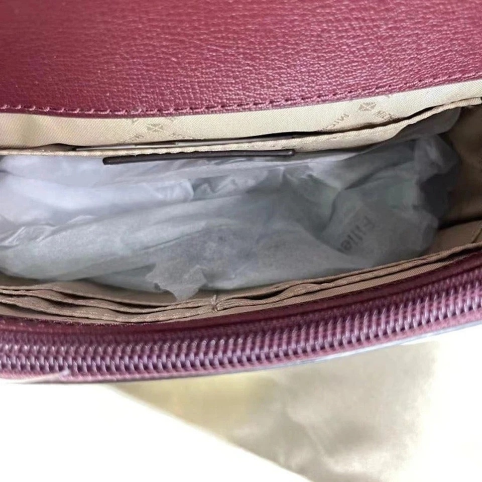 Michael Kors Rose 35F1GX0L2B Medium Flap Shldr Messenger Bag In Merlot - Image 5